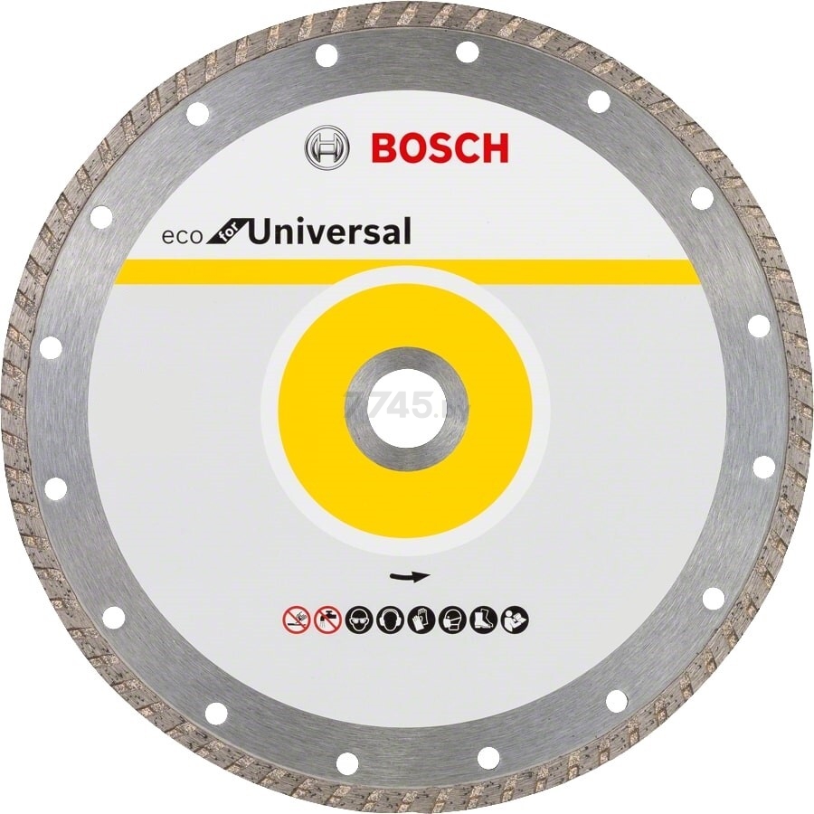 Круг алмазный 230х22 мм Turbo BOSCH Eco for Universal (2608615048)